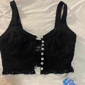 Small unworn free people lacy crop